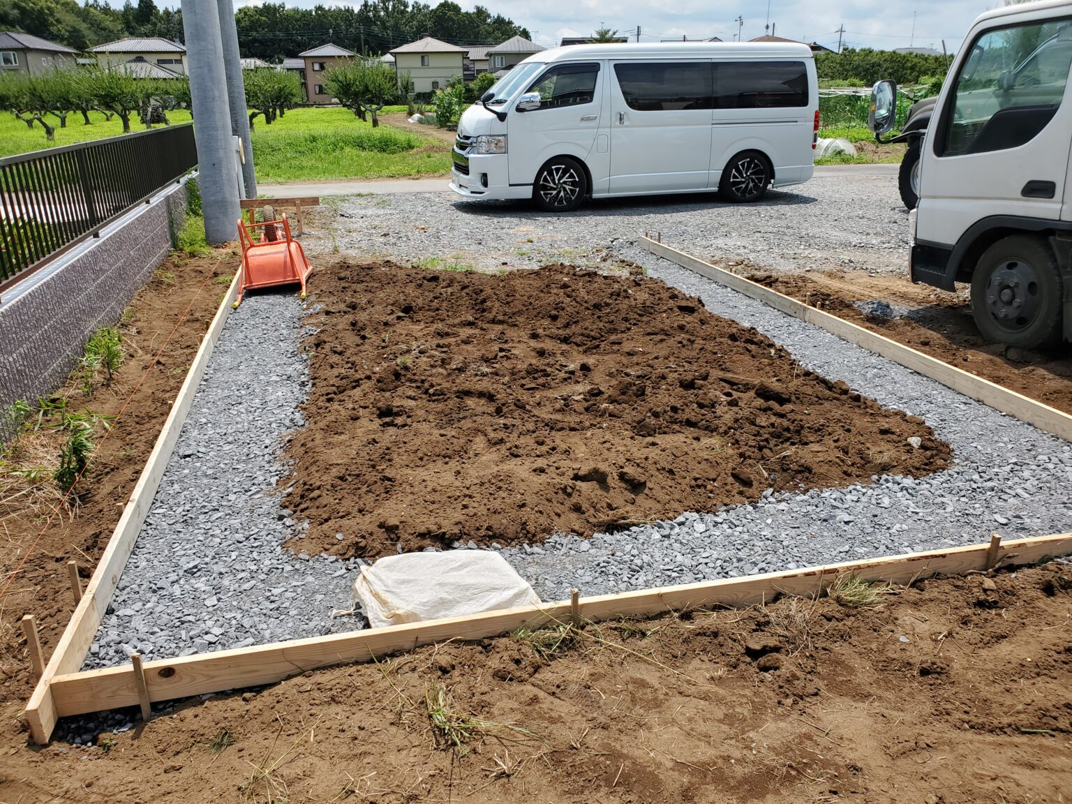 ガレージ用の布基礎