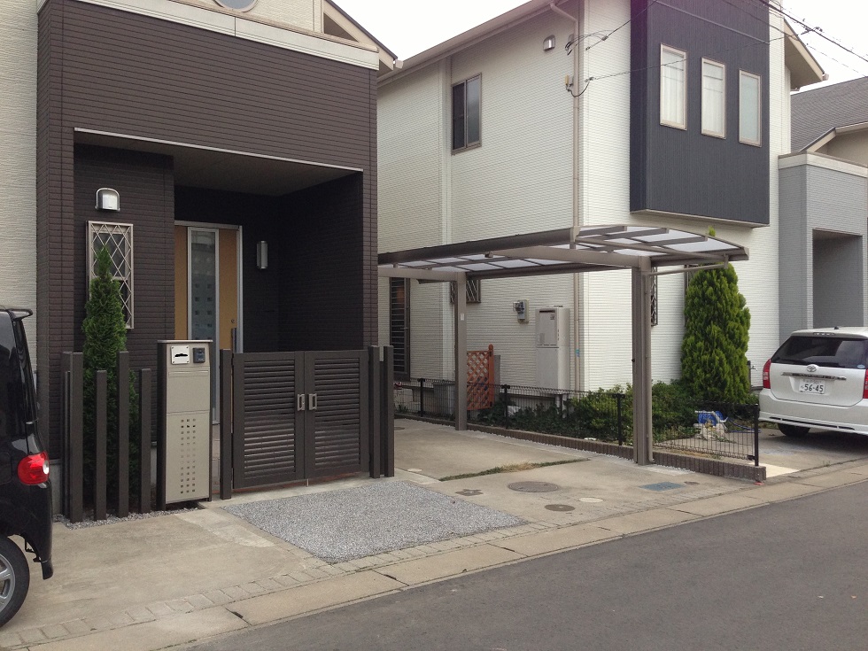入り口アプローチ クローズなリフォーム外構